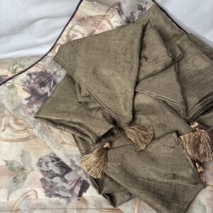 Croscill Chambord Cassis amethyst purple floral standard pillow sham Curtain Set